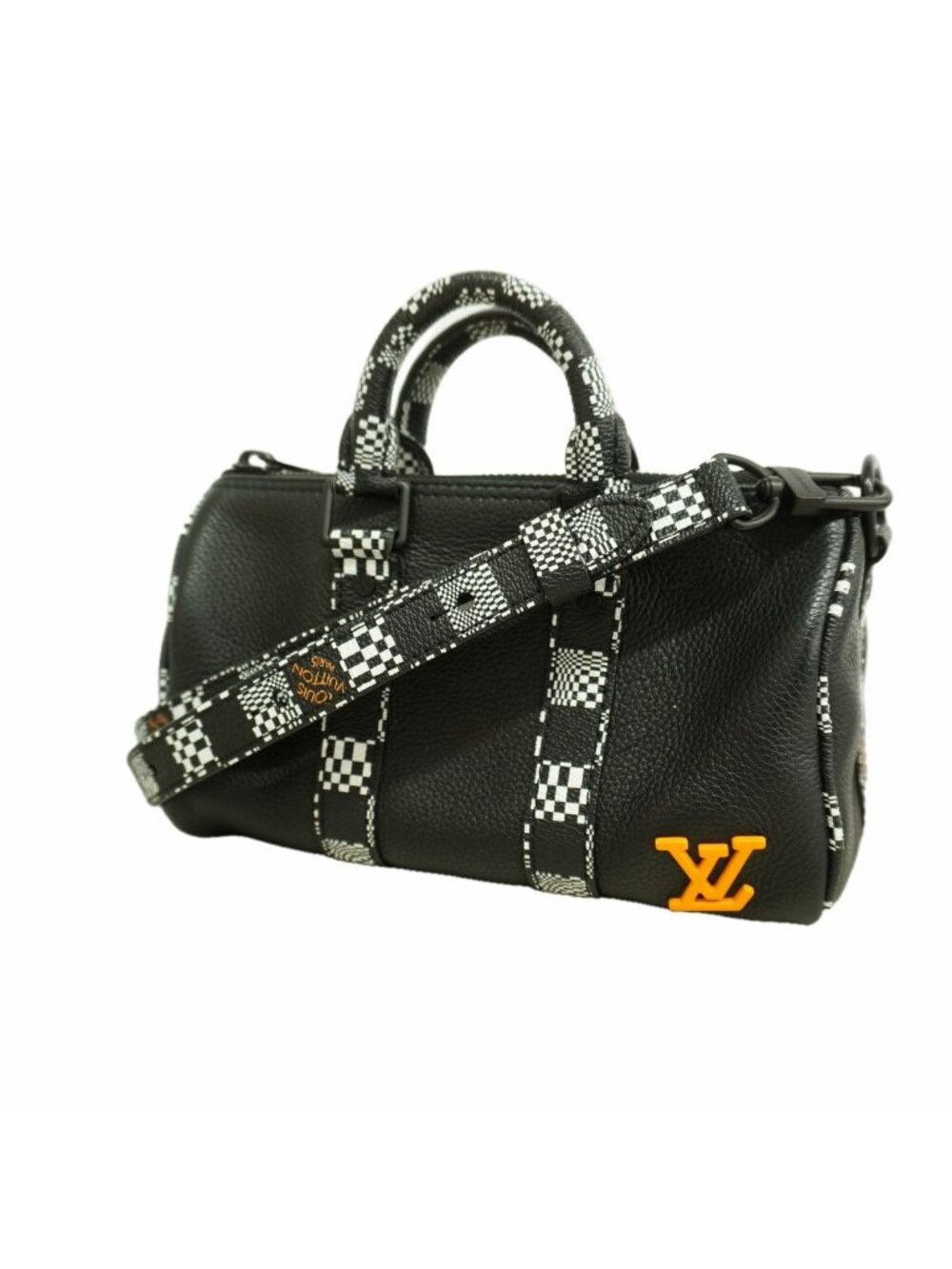 Louis Vuitton Handbag Damier Distorted Keepall XS Black 2-Way Bag